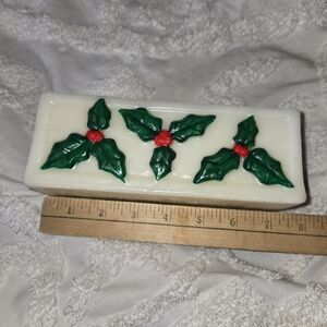 Vintage Holyberrie 3 Wick Christmas Candle 7x3x3 Holly Berry Candle Illusions